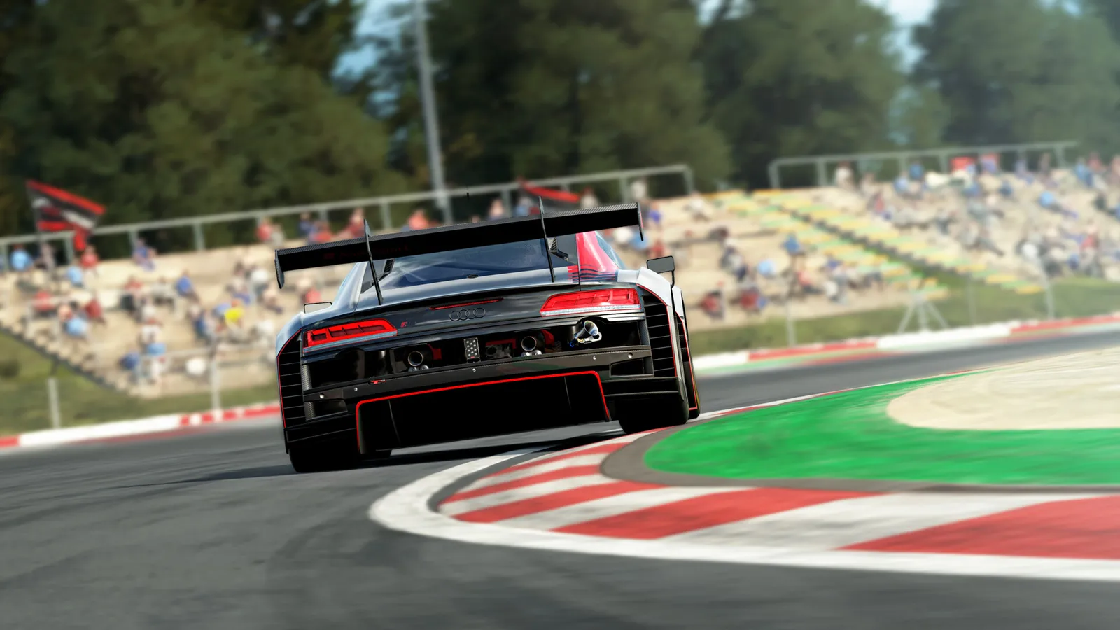 뒤에서 본 아우디 R8 LMS GT3 evo II