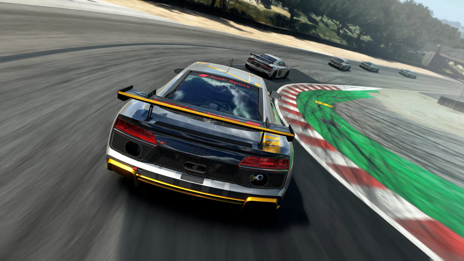 코너를 도는 아우디 R8 LMS GT4 evo