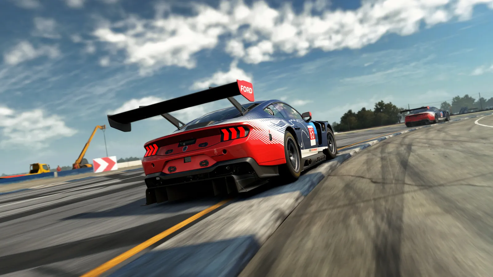 뒤에서 본 포드 머스탱 GT3