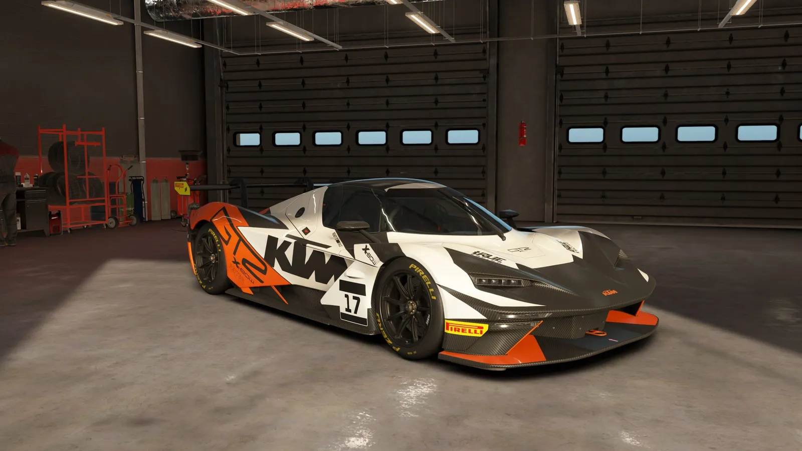 차고에 선 KTM X-Bow GT2