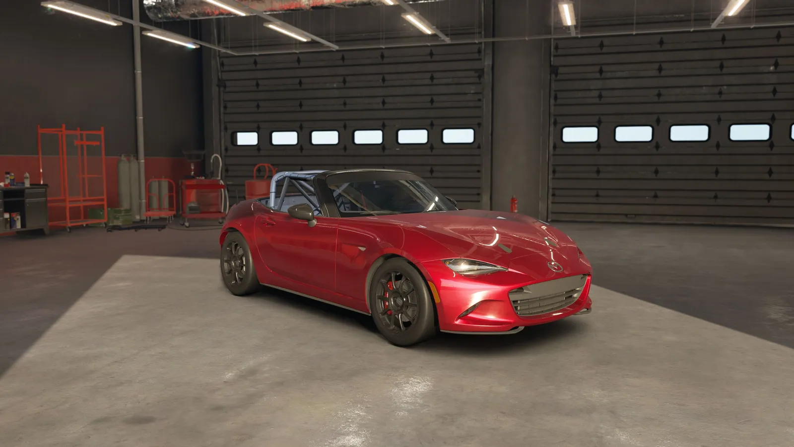 차고에 선 마쓰다 MX-5 컵