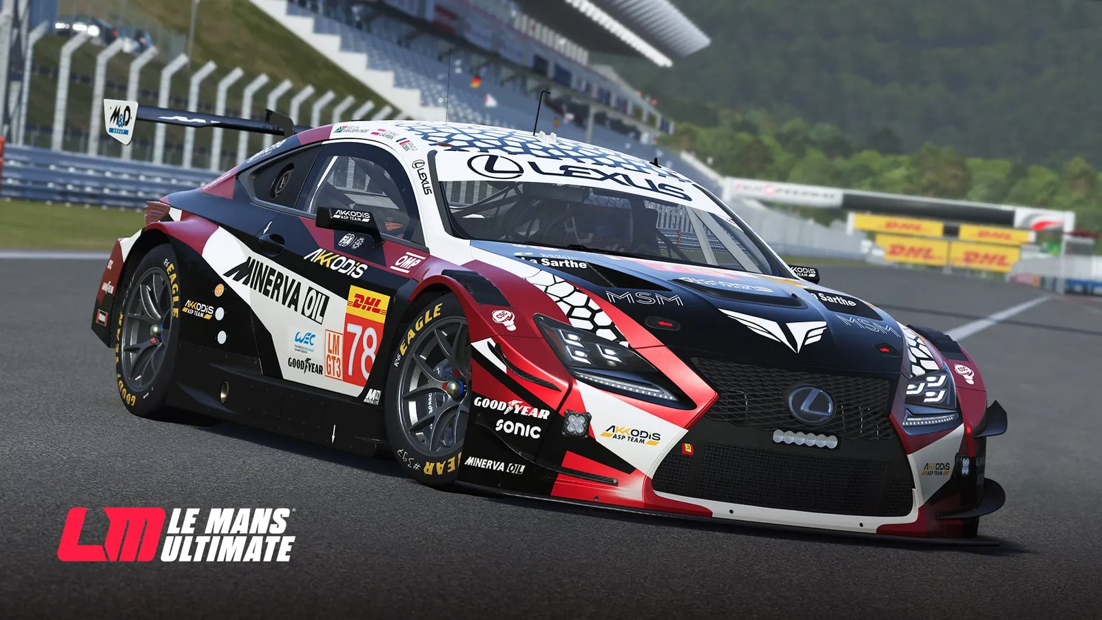 앞에서 본 렉서스 RC F LMGT3 #78