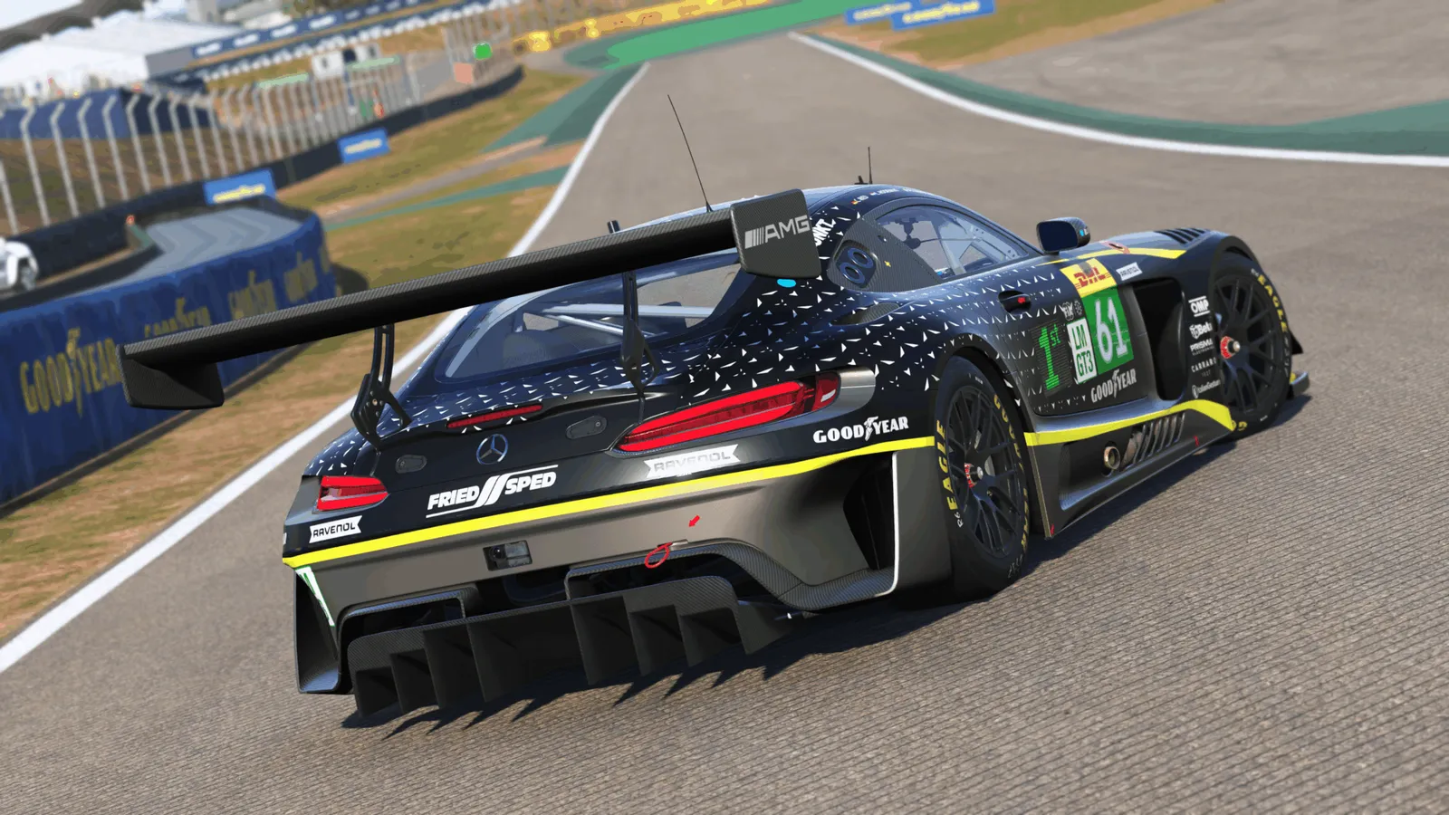 뒤에서 본 메르세데스-AMG LMGT3